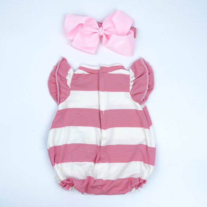 17''-20'' reborn baby doll pink striped 2-piece set