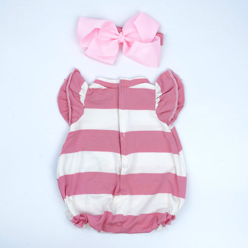 17''-20'' reborn baby doll pink striped 2-piece set