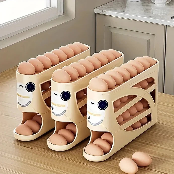 3-Tier Rolling Egg Storage Container – 24 Eggs - PrimeNest