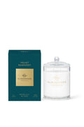 Glasshouse Fragrances candle and packaging on a white background
