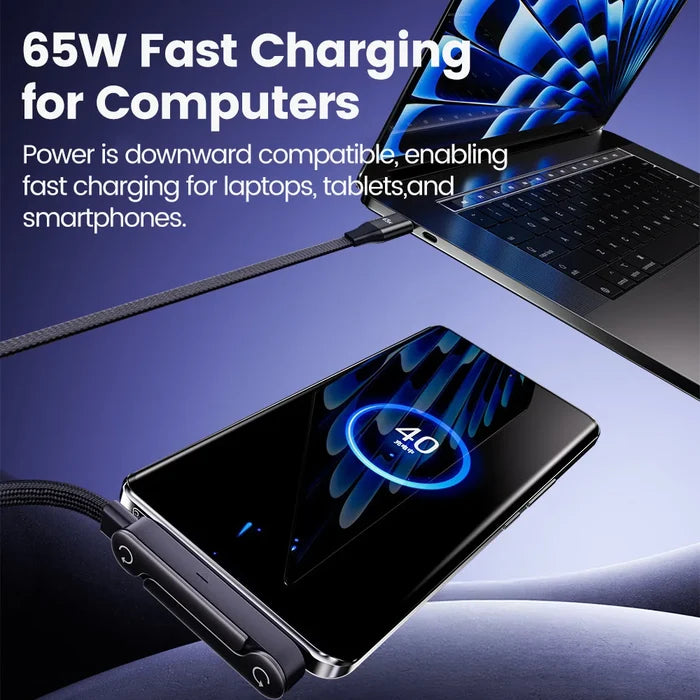 65W USB-C Fast Charging Cable with Phone Holder - PrimeNest