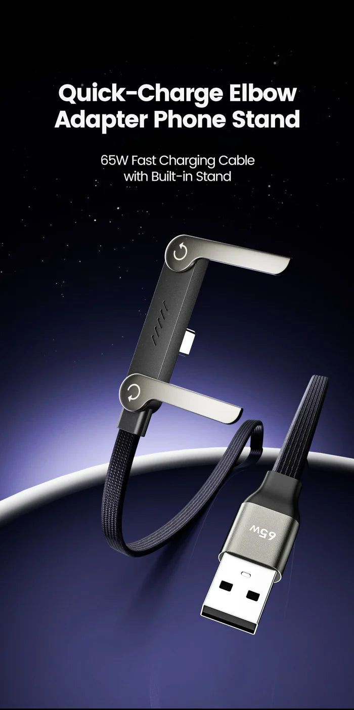 65W USB-C Fast Charging Cable with Phone Holder - PrimeNest