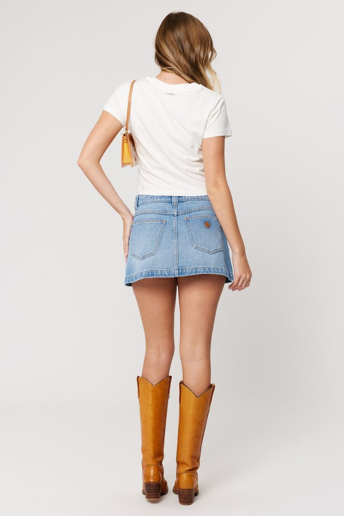 95 Jem Blue Aline Denim Mini Skirt
