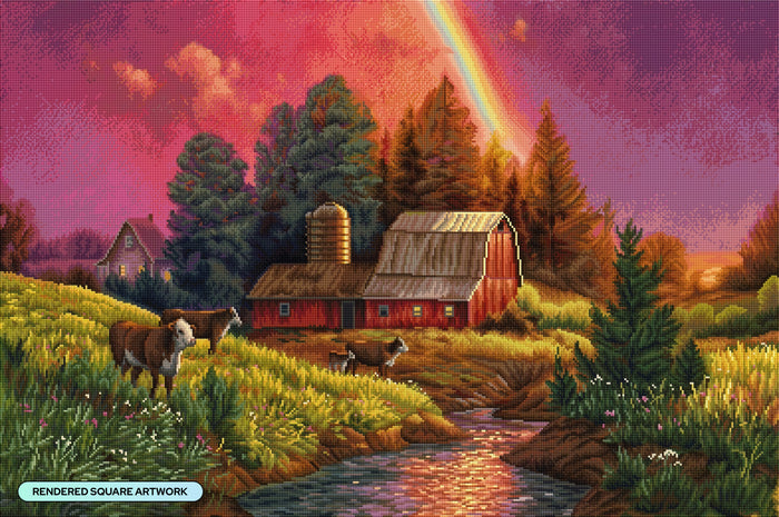 Diamond Painting After The Rain 38.6" x 25.6" (97.8cm x 65cm) / Square with 65 Colors including 2 ABs and 4 Fairy Dust Diamonds / 102,573
