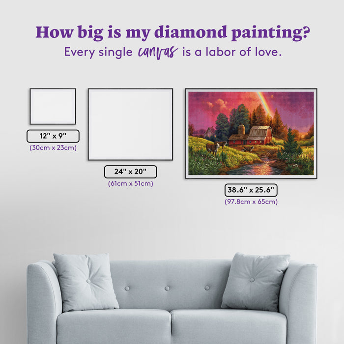 Diamond Painting After The Rain 38.6" x 25.6" (97.8cm x 65cm) / Square with 65 Colors including 2 ABs and 4 Fairy Dust Diamonds / 102,573