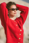 Aimes Shell Deep Coral Cardigan