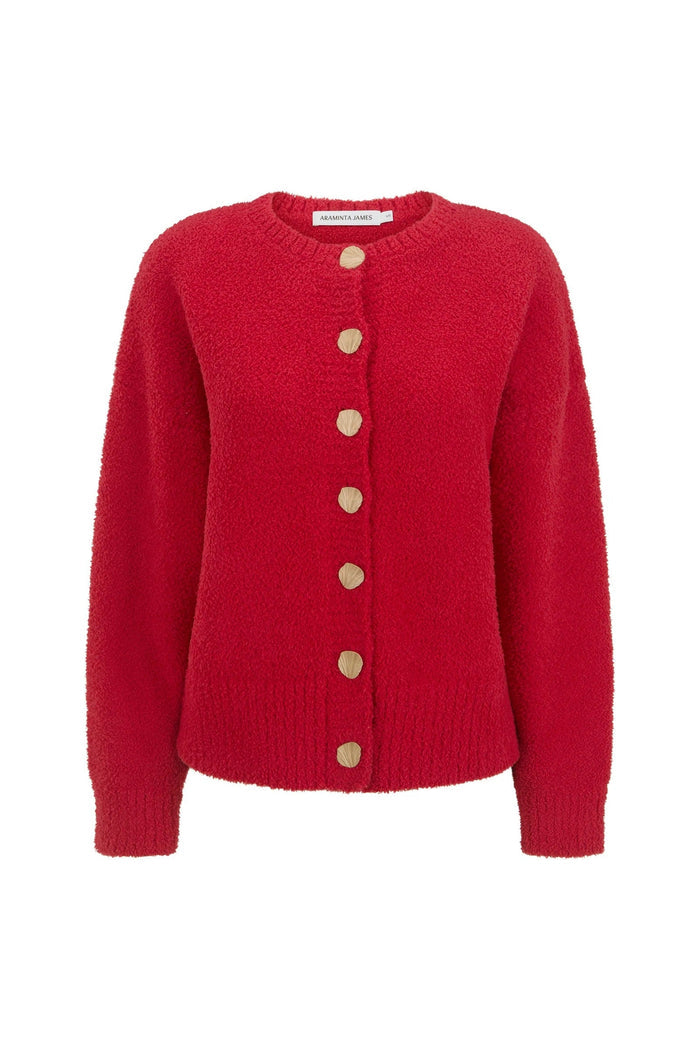 Aimes Shell Deep Coral Cardigan