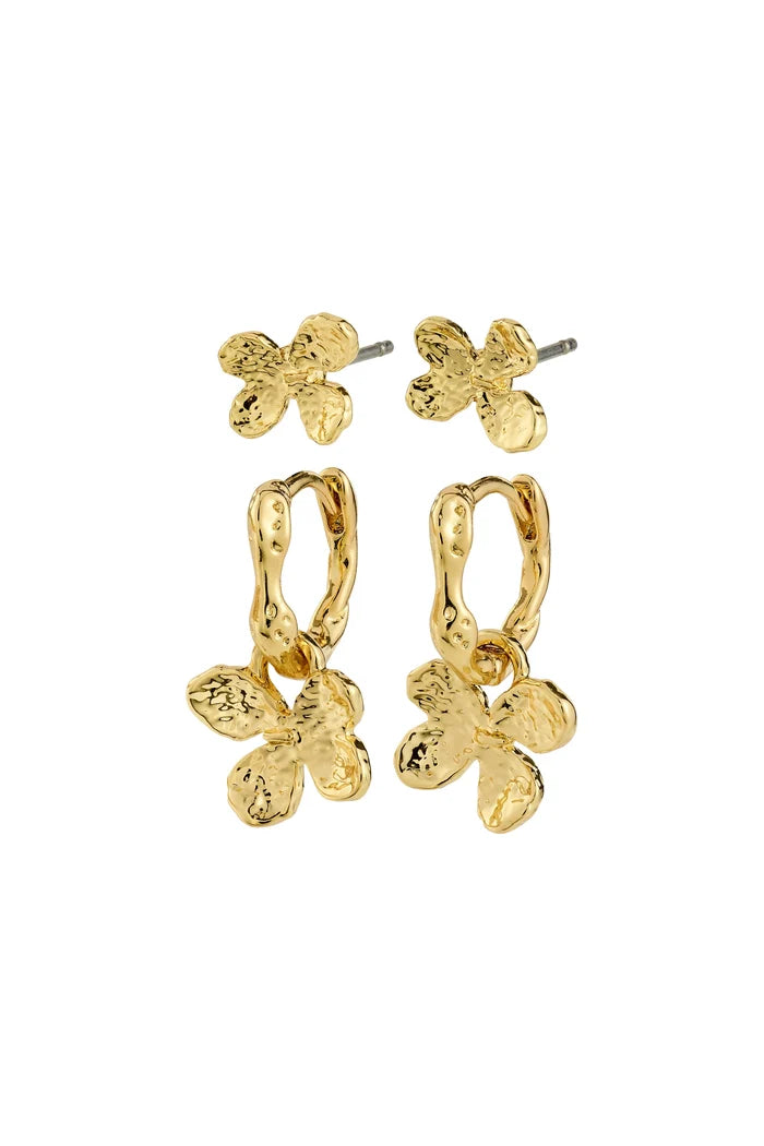 Ajani Gold Flower Set 2 Earring