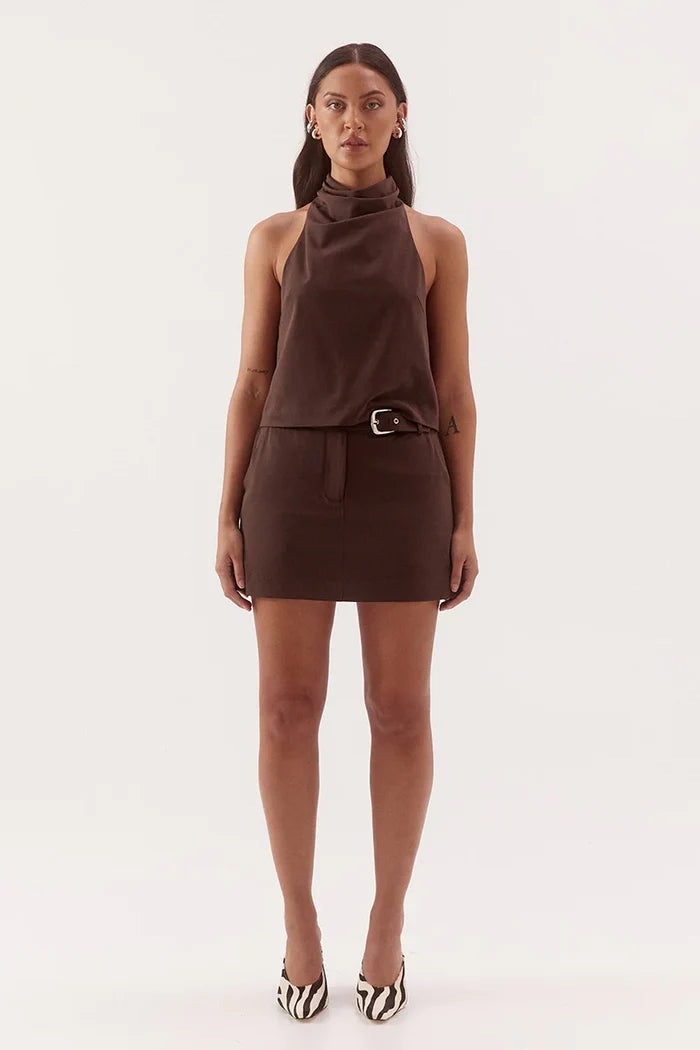 Amorey Espresso Mini Skort