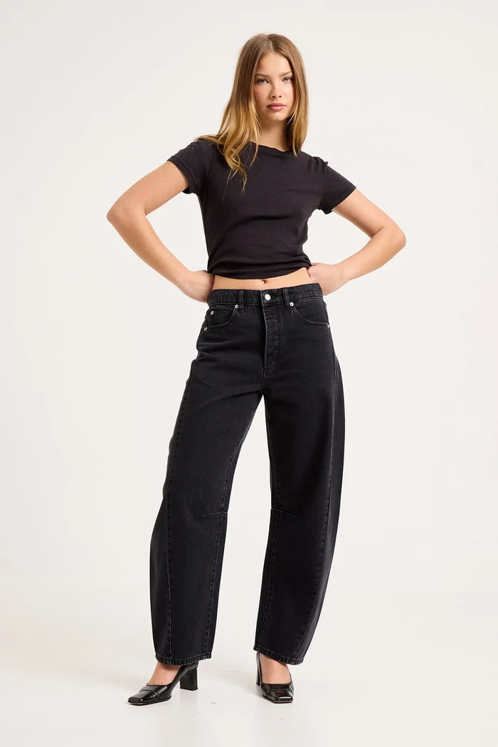 Arc Mercer Black Panel Barrel Jean