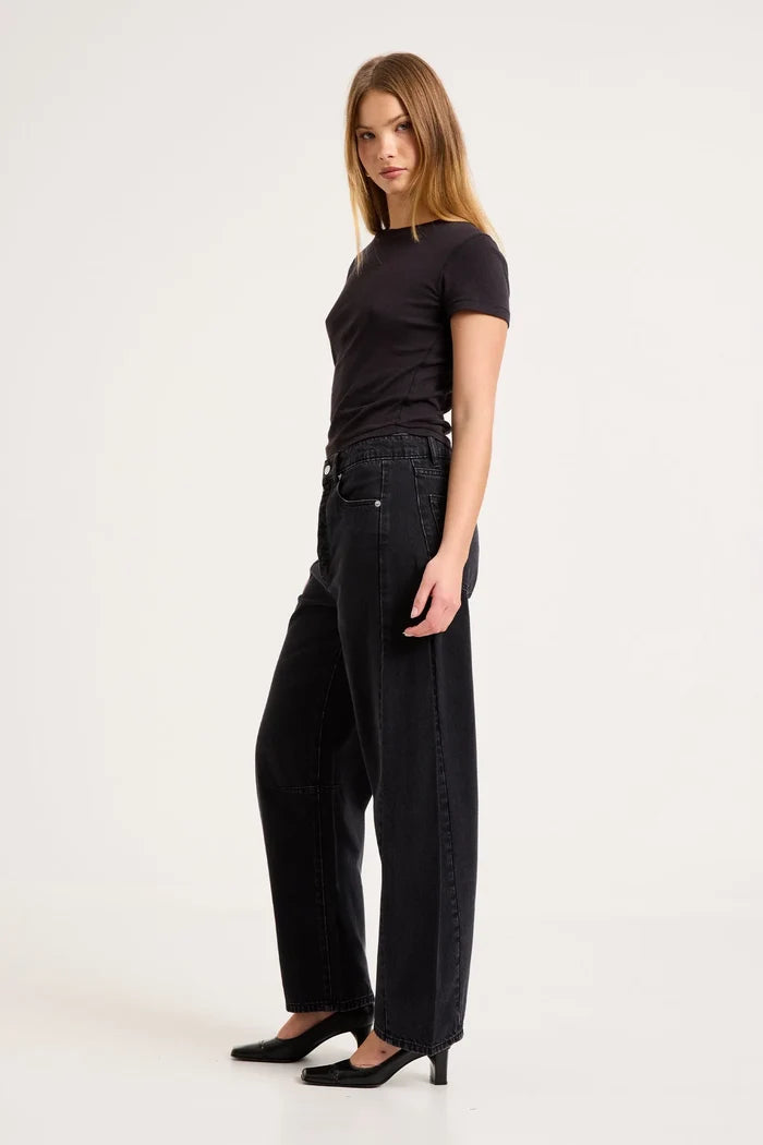 Arc Mercer Black Panel Barrel Jean