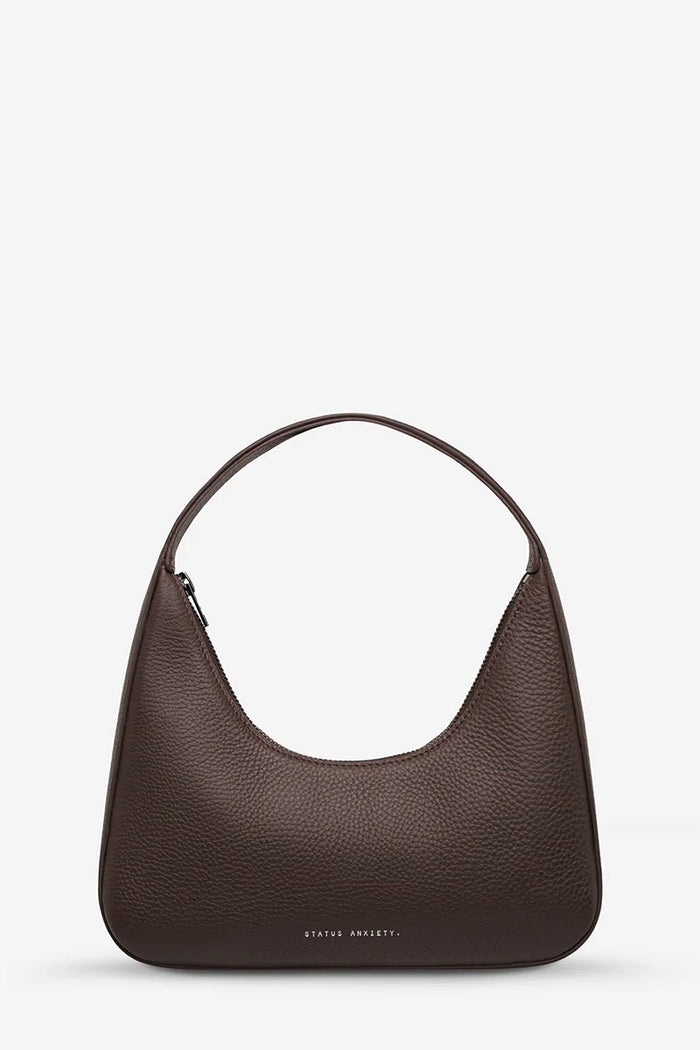 Brown shoulder bag by status anxiety