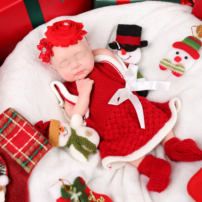 Babeside 12'' Christmas Full Silicone Reborn Baby Doll Lovely Girl Leo