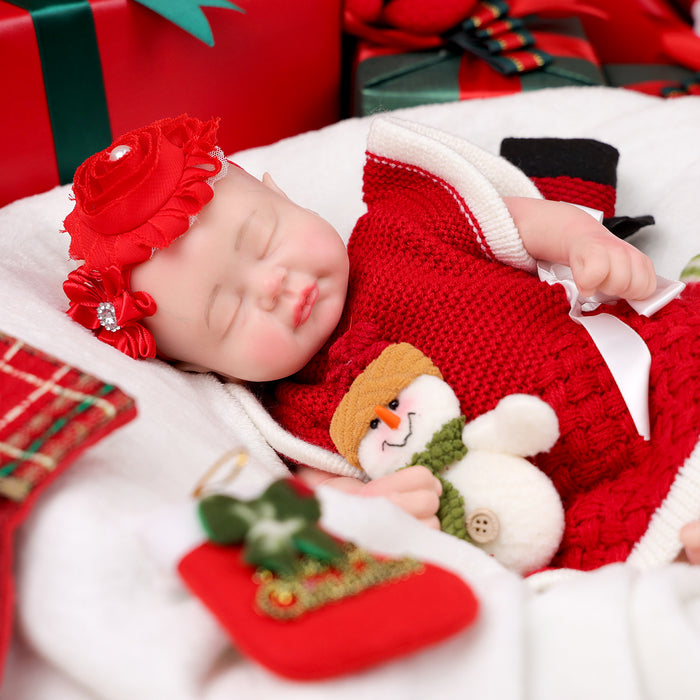 Babeside 12'' Christmas Full Silicone Reborn Baby Doll Lovely Girl Leo