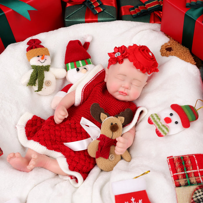 Babeside 12'' Christmas Full Silicone Reborn Baby Doll Lovely Girl Leo