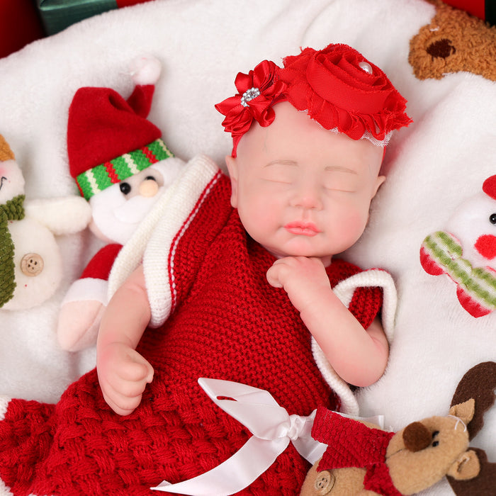 Babeside 12'' Christmas Full Silicone Reborn Baby Doll Lovely Girl Leo