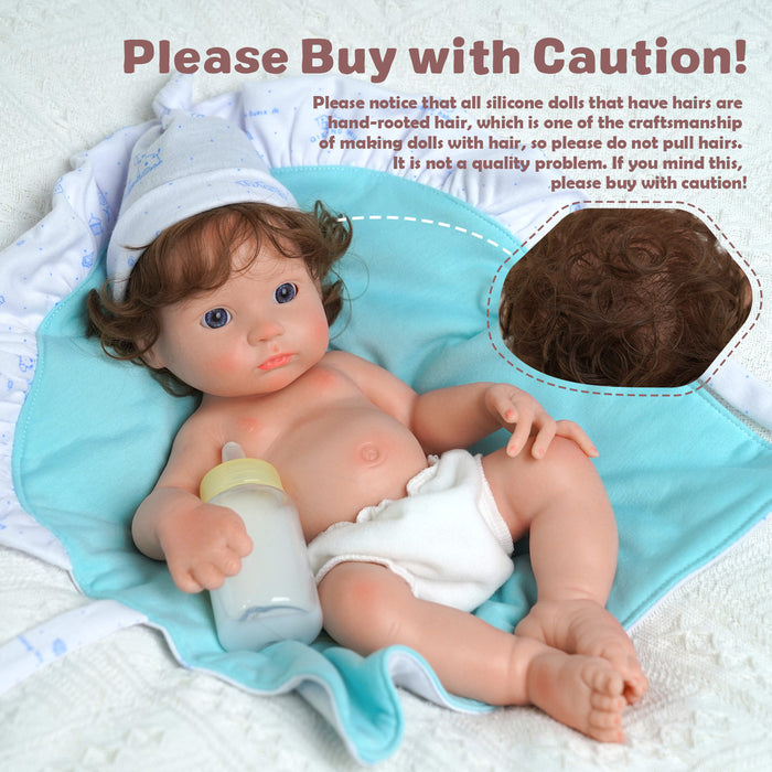 Babeside 12" Full Silicone Blue Eyes Reborn Baby Boy Andy(Pre-Order, Ship Date: March 12）