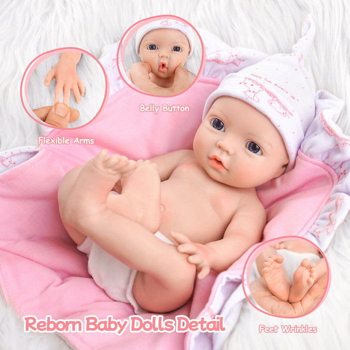 Babeside 12" Full Silicone Reborn Baby Girl Terry