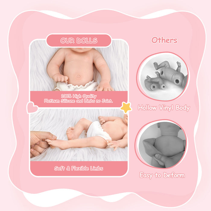 Babeside 12" Full Silicone Reborn Baby Girl Terry