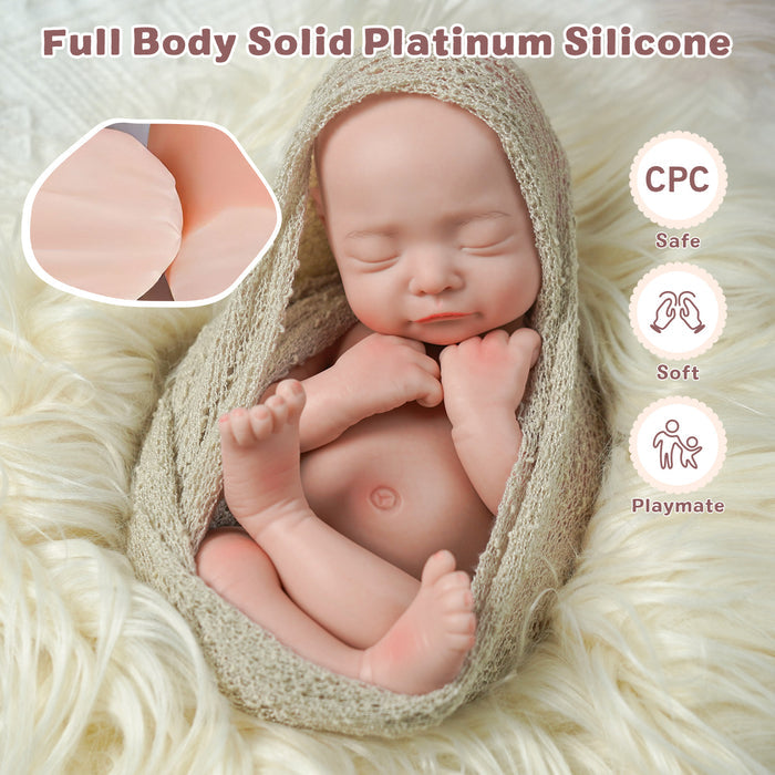 Babeside 12" Full Silicone Sleeping Reborn Baby Boy or Girl Karen