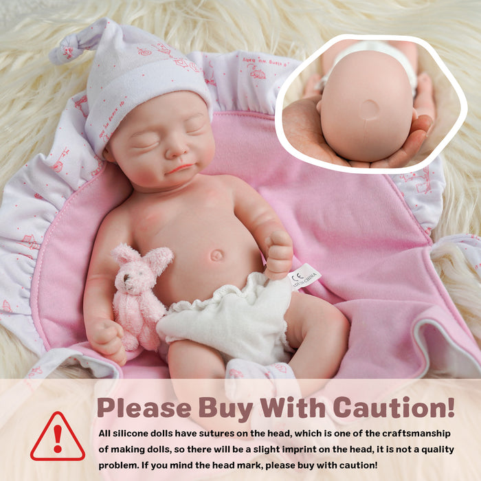 Babeside 12" Full Silicone Sleeping Reborn Baby Boy or Girl Karen