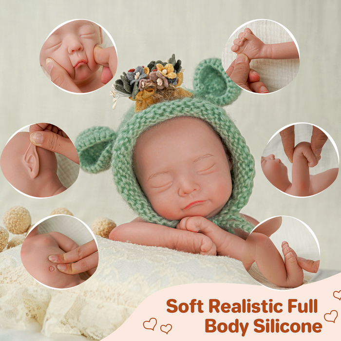 Babeside 12" Full Silicone Sleeping Reborn Baby Girl Karen