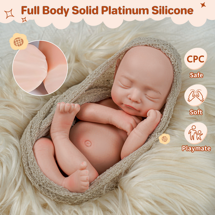 Babeside 12" Full Silicone Sleeping Reborn Baby Girl Karen