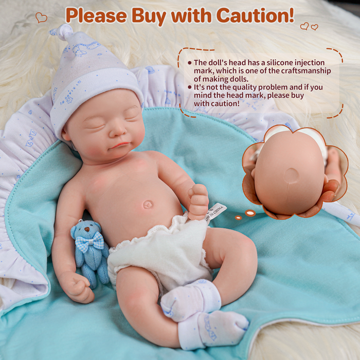 Babeside 12" Full Silicone Sleeping Reborn Baby Girl Karen