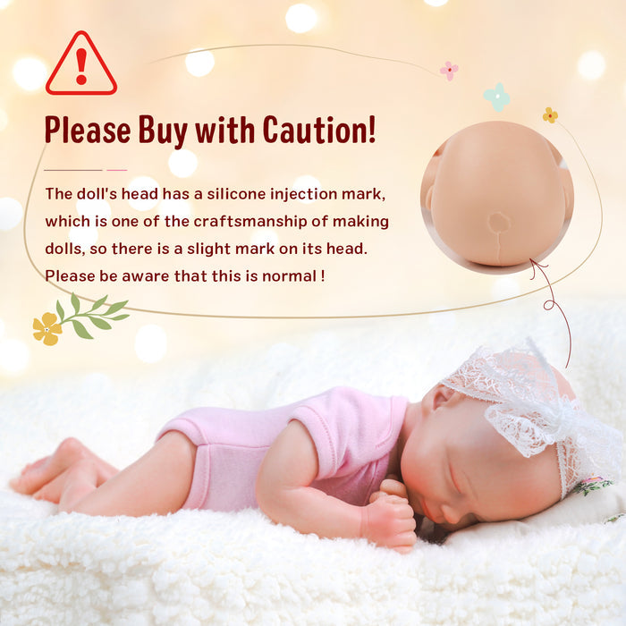Babeside 12" Full Silicone Sleeping Reborn Baby Skylar