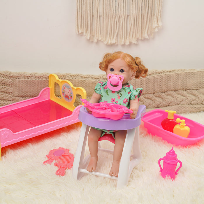 Babeside 12’‘ Reborn Baby Doll Clothes 13-Pcs Set For Baby Doll Chair And Bed