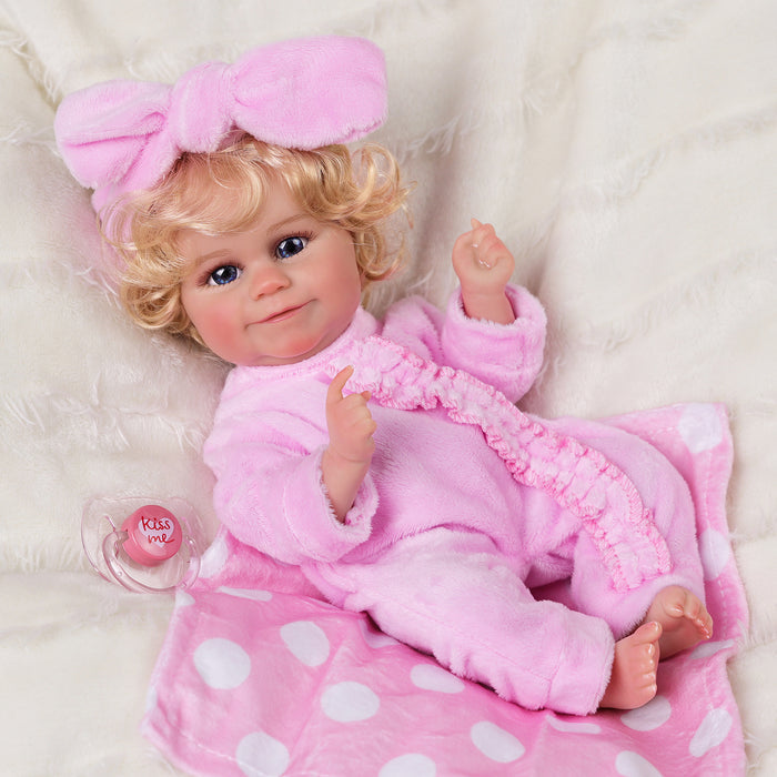 Babeside 12" Reborn Baby Doll Clothes 7-Pcs Pink Outfits For Baby Doll Lovely