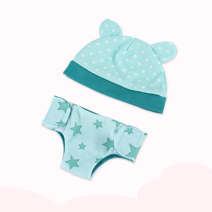 Babeside 12" Reborn Baby Dolls Lovely Green Diaper Set
