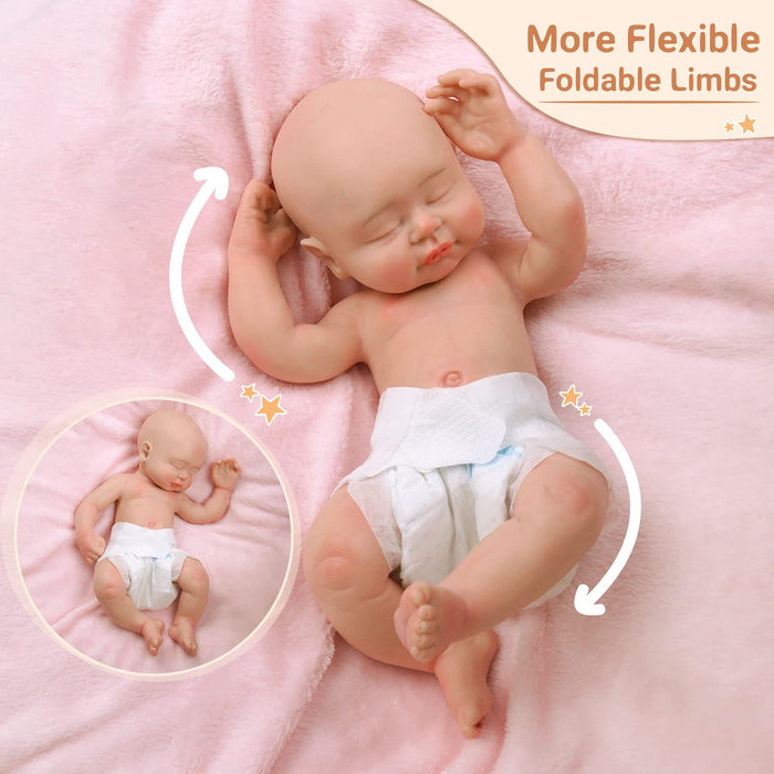 Babeside 12"/16"/18" Full Liquid Silicone Newborn Baby Doll Girl Leo