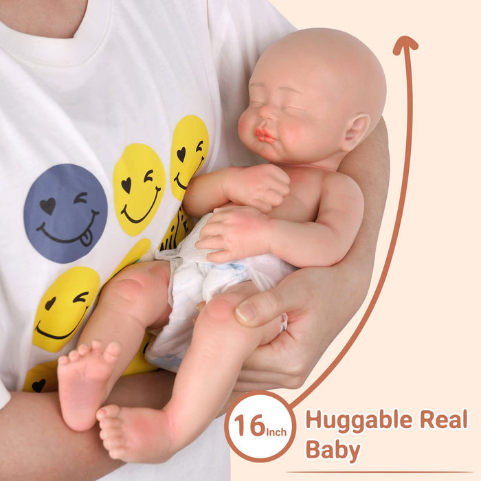 Babeside 12"/16"/18" Full Liquid Silicone Newborn Baby Doll Girl Leo