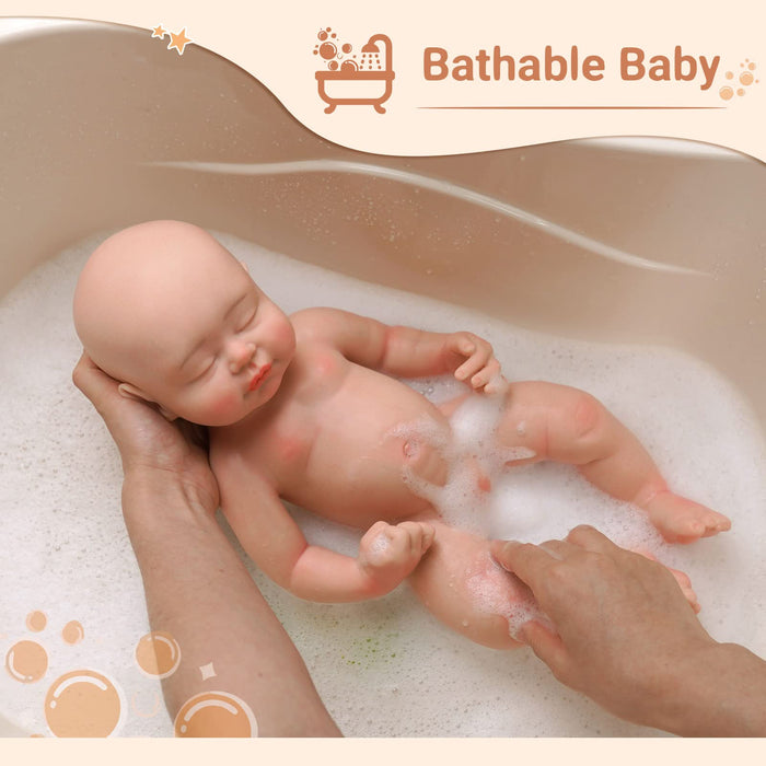 Babeside 12"/16"/18" Full Liquid Silicone Newborn Baby Doll Girl Leo