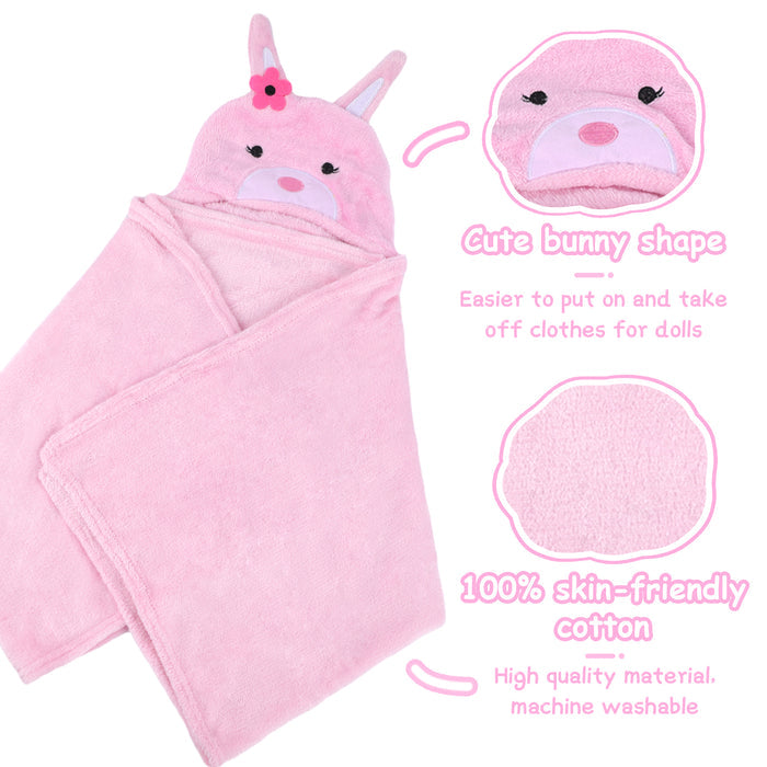 Babeside 16'' - 22’‘ Reborn Baby Doll Clothes 8-Pcs Pink Set For Baby Doll Bunny
