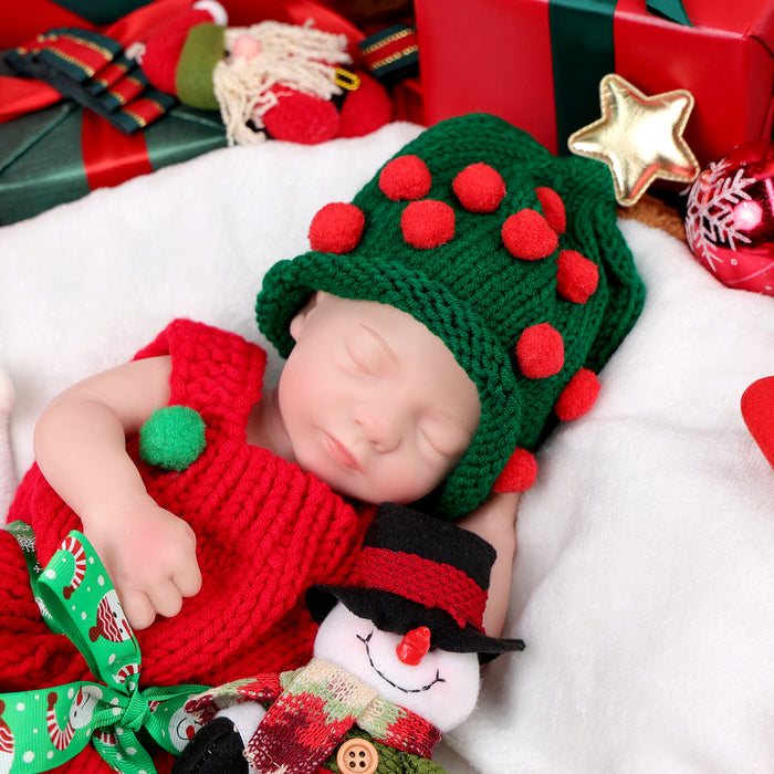 Babeside 16'' Christmas Full Silicone Reborn Baby Doll Sleeping Girl Aurora