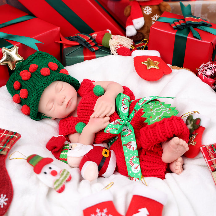 Babeside 16'' Christmas Full Silicone Reborn Baby Doll Sleeping Girl Aurora