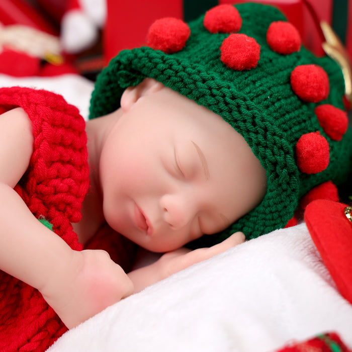 Babeside 16'' Christmas Full Silicone Reborn Baby Doll Sleeping Girl Aurora