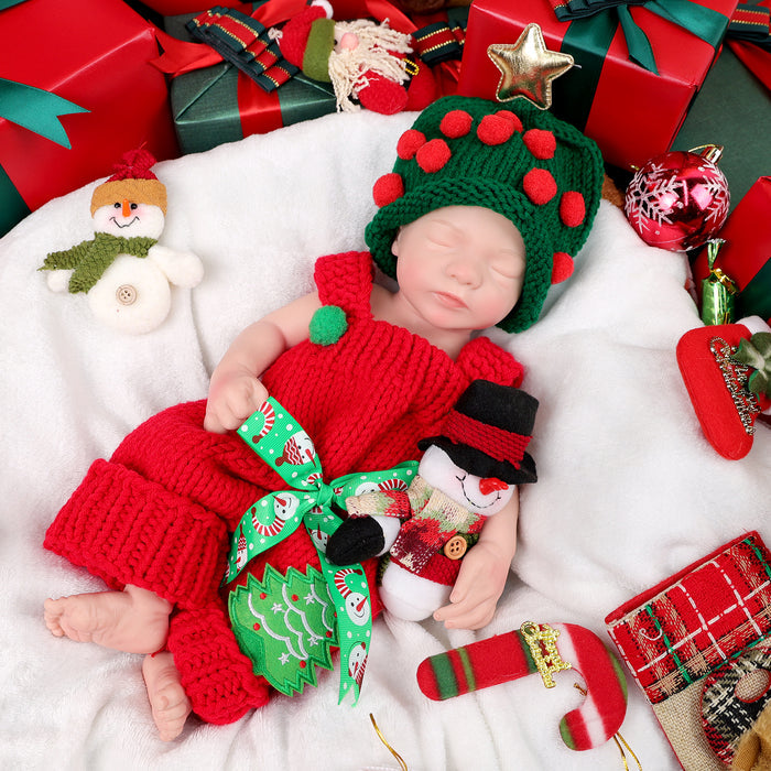 Babeside 16'' Christmas Full Silicone Reborn Baby Doll Sleeping Girl Aurora