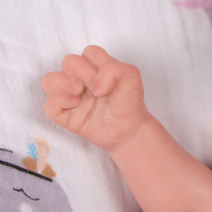 Babeside 16'' Full Silicone Reborn Baby Doll Green Suit Sleeping Adorable Girl Aurora