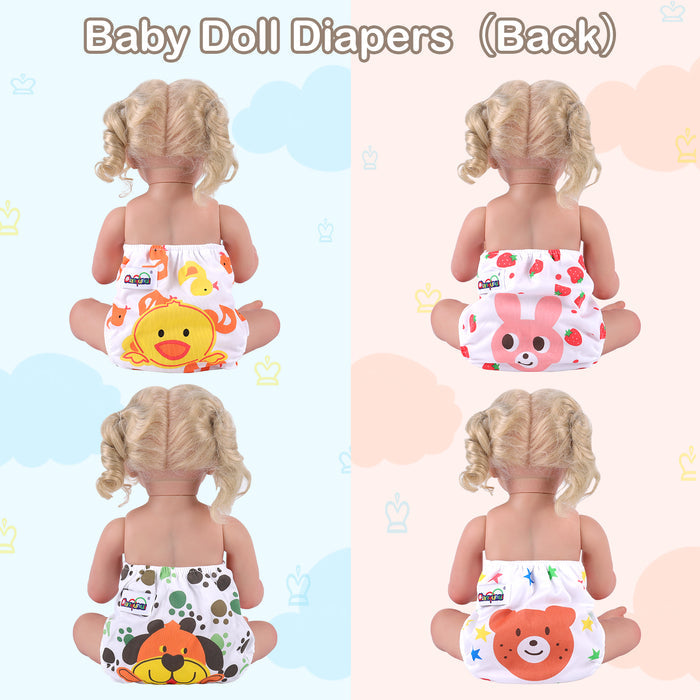 Babeside 17" - 20" Reborn Baby Dolls 4pcs Baby Doll Diaper Lovely Animals