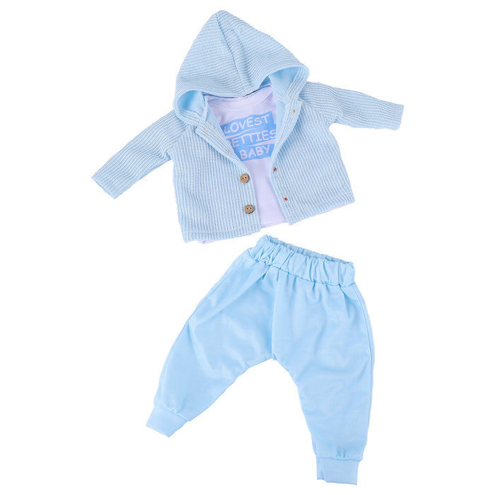 Babeside 17" - 20" Reborn Baby Dolls Light Blue Knit Suit