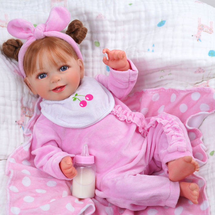 Babeside 17'' - 22'' Reborn Baby Doll 6-Pcs Baby Doll Clothes Set For Baby Doll Lovely Pink