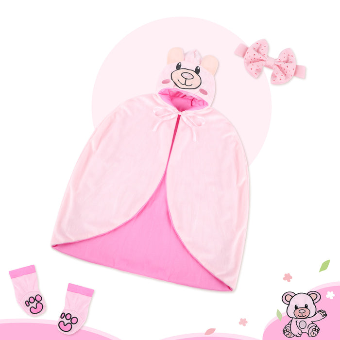 Babeside 17" - 22" Reborn Baby Dolls Lovely Bear Clothes Set Pink