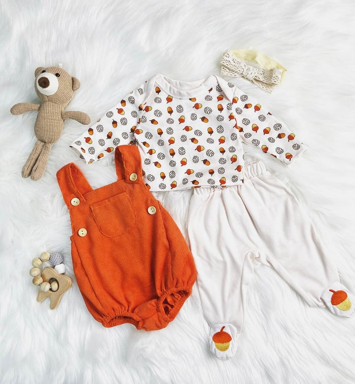 Babeside 17"-22" Reborn Baby Dolls 4-Pcs Orange&White Set