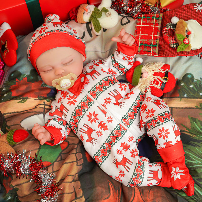 Babeside 17'' Christmas Adorable Reborn Baby Doll Sleeping Charming Girl Skylar