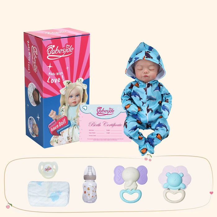 Babeside 17'' Cutest Realistic Reborn Baby Doll Boy Blue Ocean Fish Karen