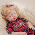 Babeside 17" Full Silicone Reborn Infant Baby Dolls Girl Aurora with Short Blonde Curls Looks Real