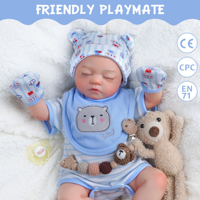 Babeside 17'' Realistic Reborn Baby Doll Adorable Newborn Sleeping Boy Annie
